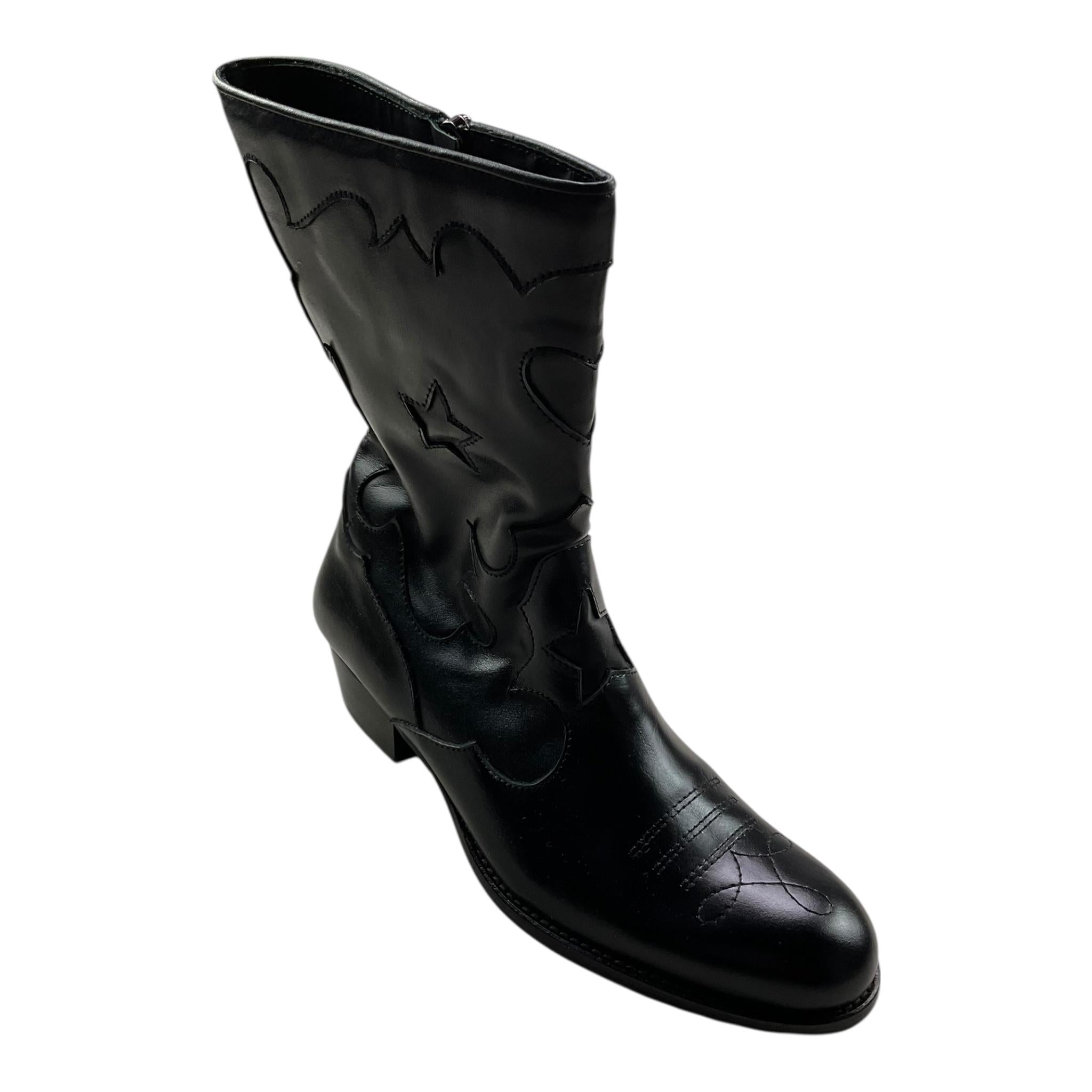 ELI  stivale tinta unita con ricami Nero per Bambina 5444Z NERO ELI 