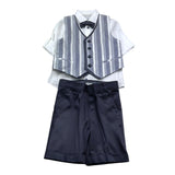 Baby A. Completo 4 Pezzi Bermuda-Camicia-Papillions-Gilet per Bambino A2804 AZZURRO BABY A. 