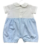 Le Bebe Pagliaccetto Bicolore Mezza Manica per Neonato LBB5300 BIANCO/AZZURRO LE BEBE 