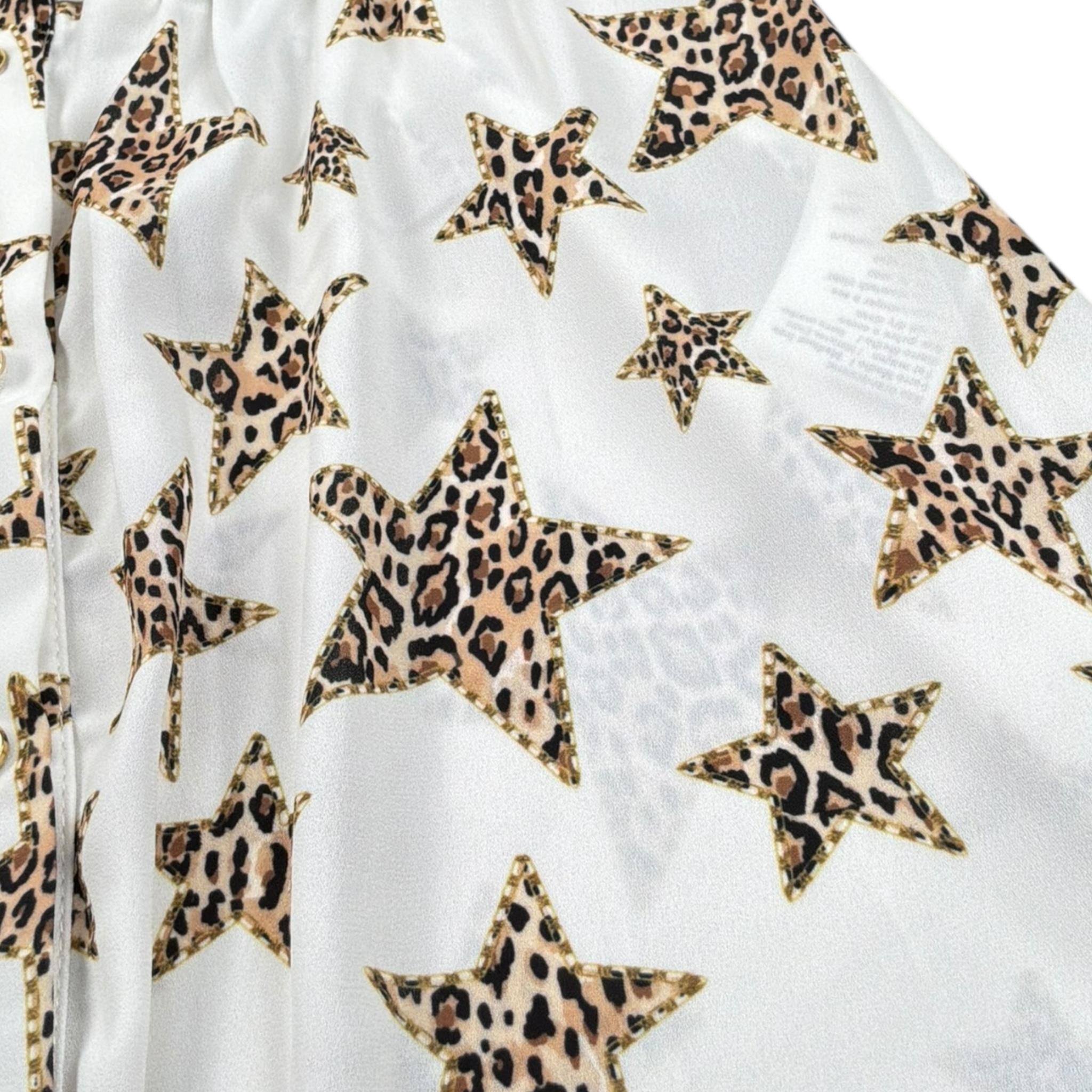 Relish Abito Tinta Unita con Stampa Stelle per Bambina RGP2409009008 PANNA RELISH 