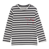 DOU DOU shirt girocollo fantasia a righe Grigio per Bambino DV8P50 GRIGIO DOU DOU 