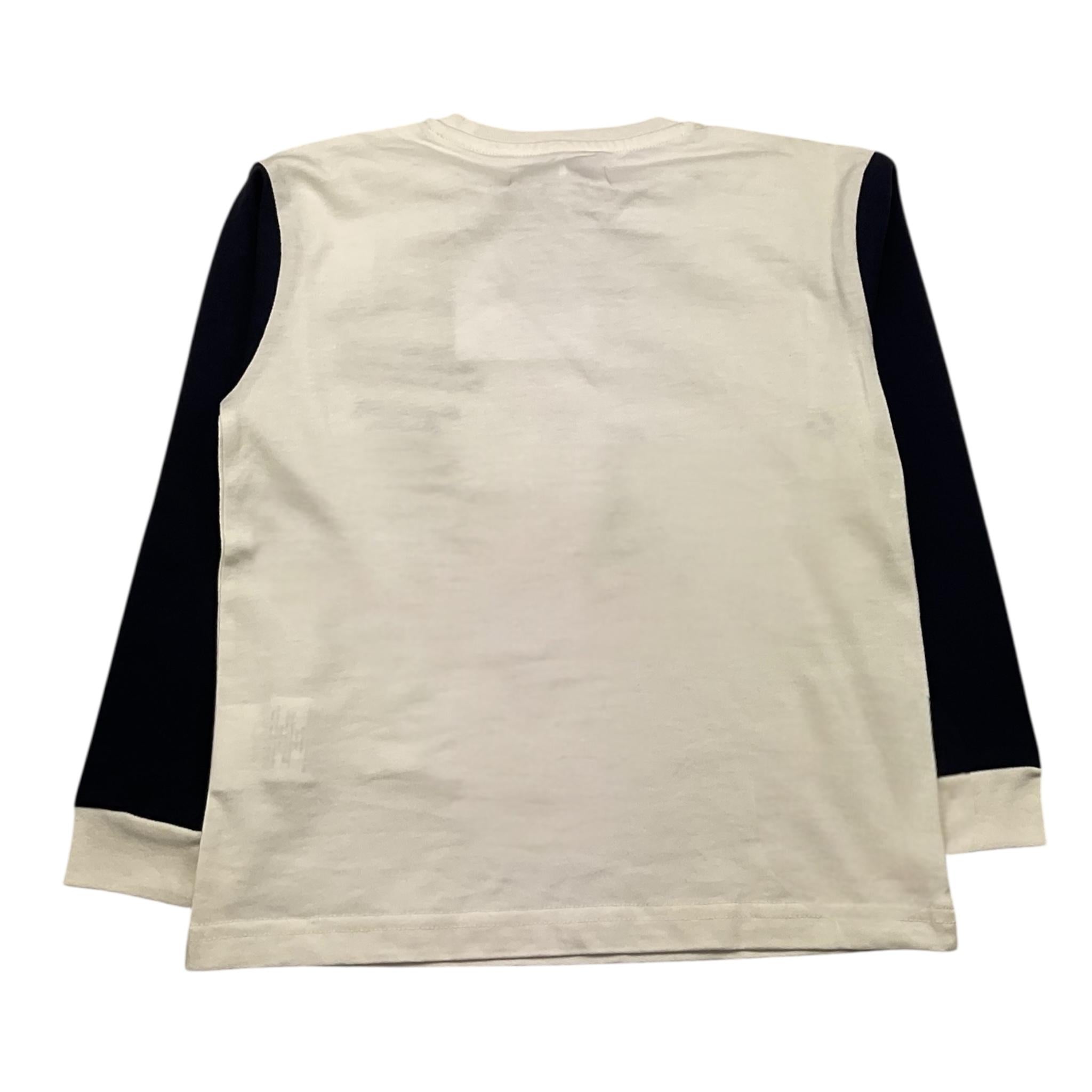 SHOE shirt girocollo tinta unita con maniche in contrasto Bianco per Bambino TATTON0612 BIANCO SHOE 