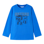 MAYORAL shirt girocollo tinta unita con stampa in contasto Cobalto per Neonato 4051 COBALTO MAYORAL 