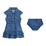 Guess Set Abito In Denim-Coulotte per Neonata A5GK12D3X30 BLU GUESS 