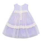 Abel & Lula Abito Cerimonia Tinta Unita con Tulle Giromanica per Bambina 5016J LILLA ABEL & LULA 