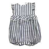J.O. Milano Pagliaccetto Bicolore con Fantasia A Righe per Neonata 171B4 BIANCO/BLU J.O. MILANO 