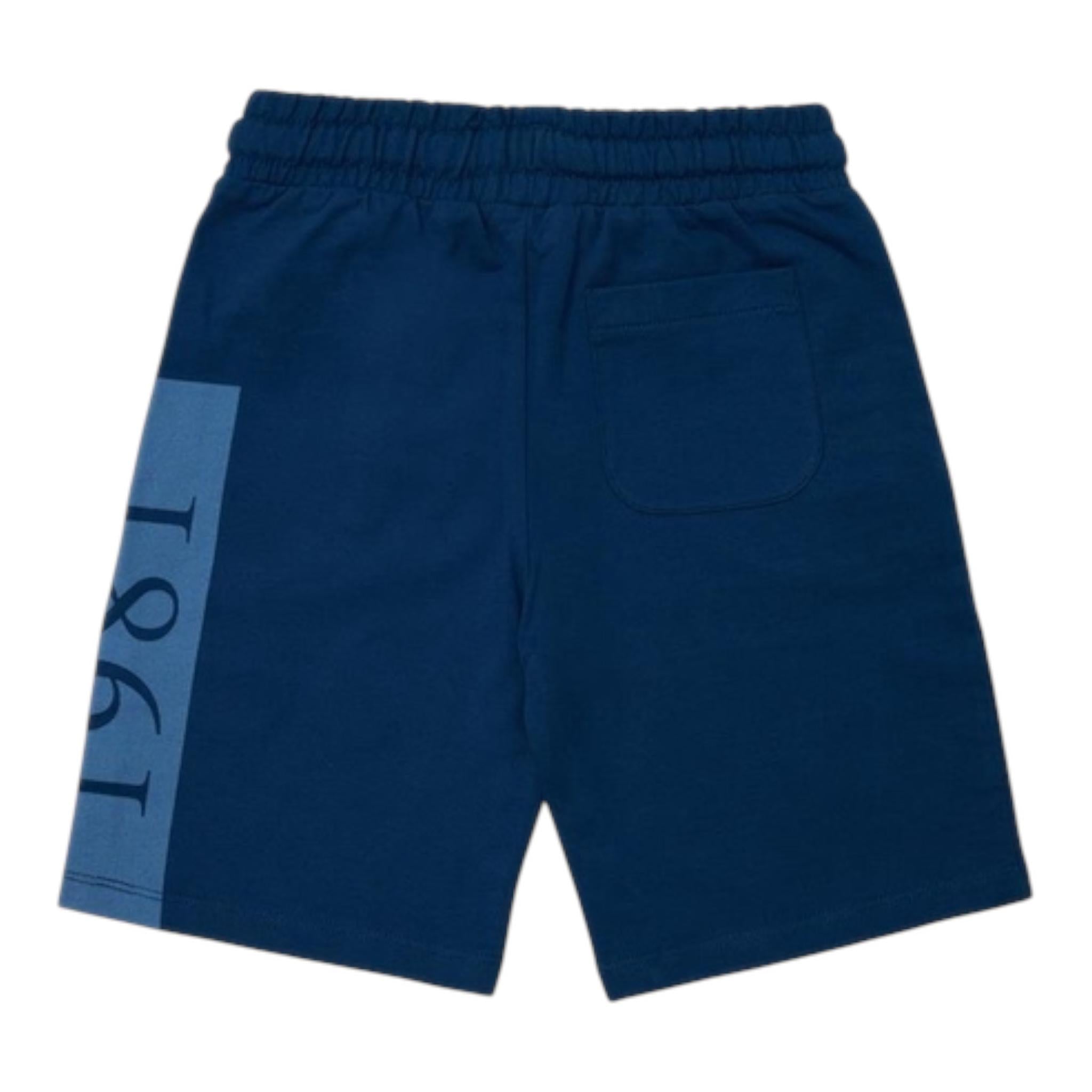 Guess Bermuda Tuta Tinta Unita con Logo per Bambino N3GD03KA6R0 BLU GUESS 