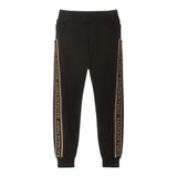 BALMAIN pantalone modello tuta tinta unita con profili in contrasto Nero per Bambina 6R6C60 NERO BALMAIN 