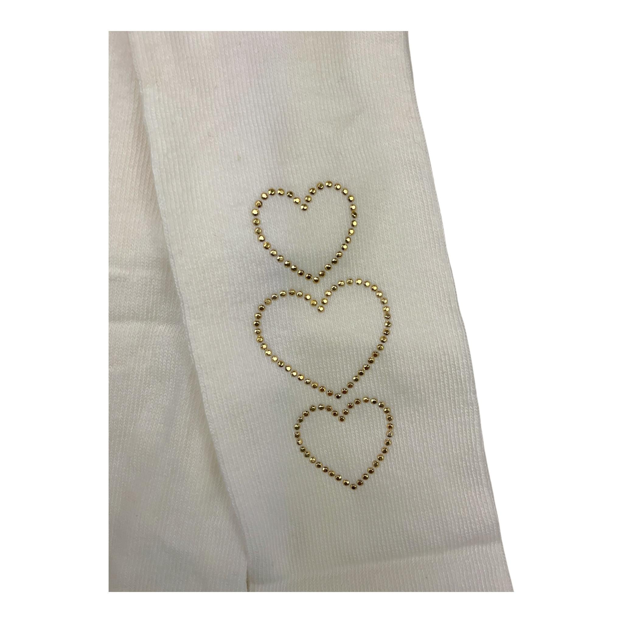 LIU JO calze tinta unita con stampa Bianco per Bambina KF3144 BIANCO LIU JO 