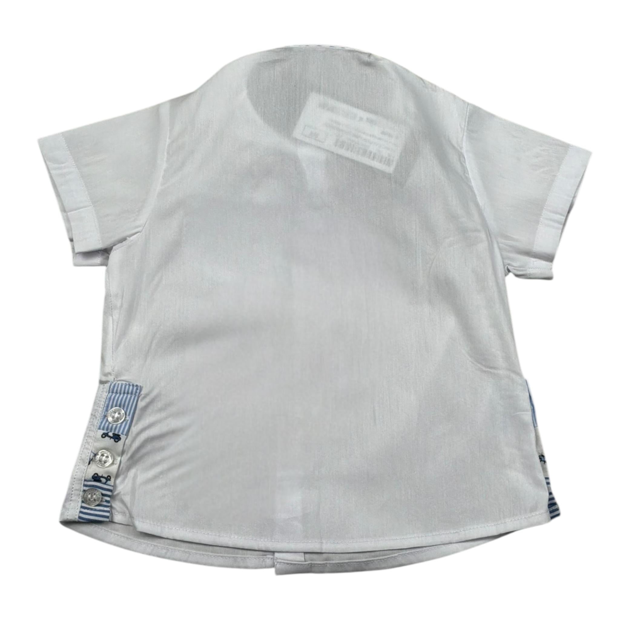 Daniele Alessandrini Camicia Manica Lunga Tinta Unita con Taschino per Neonato 1296C00028 BIANCO DANIELE ALESSANDRINI 