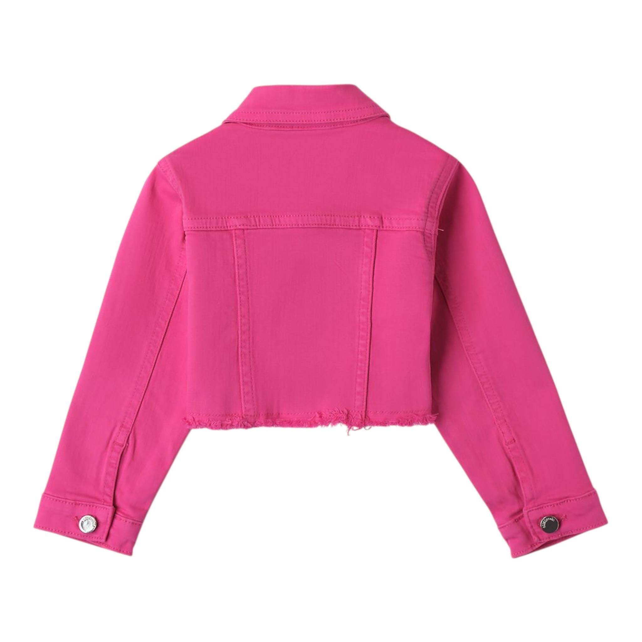 Sarabanda Giubbino In Denim tinta unita Fuxia per Bambina 0B238 FUXIA SARABANDA 