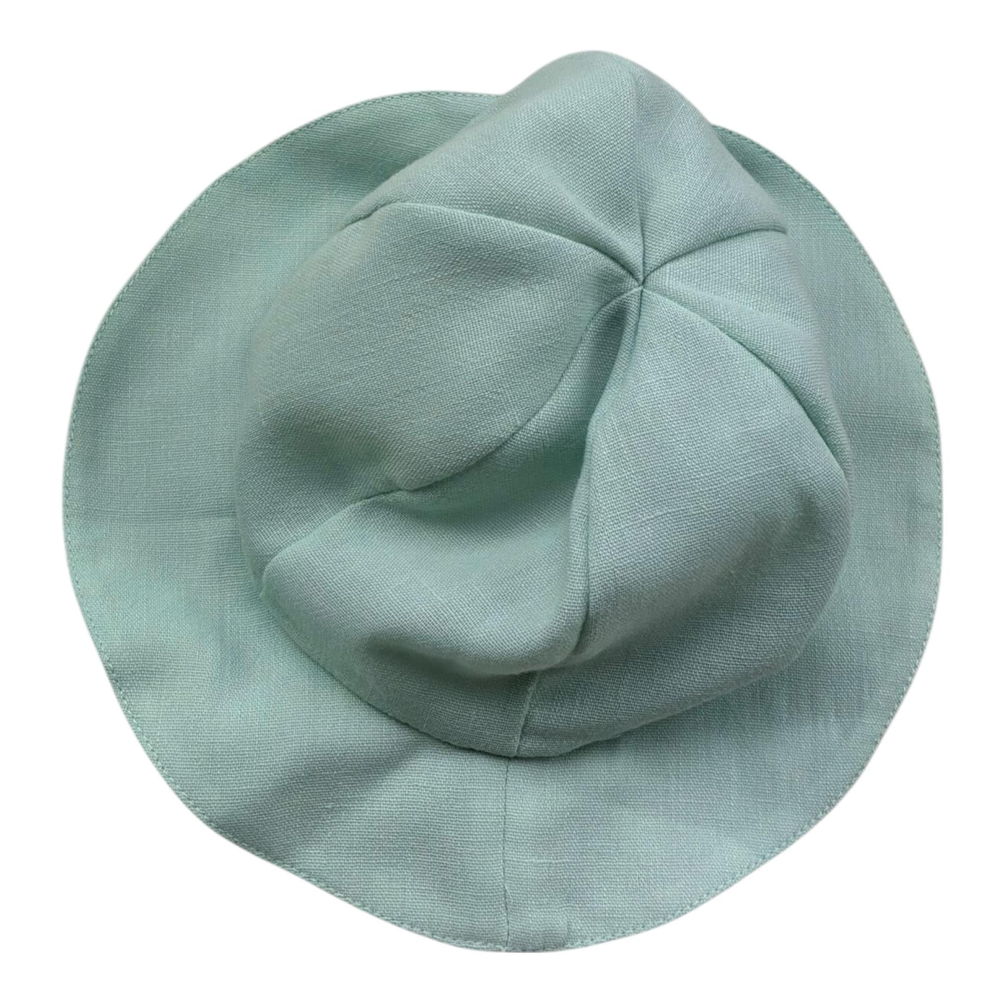 I Delfi Cappello Tinta Unita con Ricamo per Neonata 25P5149 VERDE I DELFI 