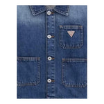 Guess Camicia In Denim Tinta Unita con Bottoni per Bambino J5RL04D45E0 BLU GUESS 
