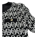 Pinko Cardigan tinta unita con Stampe Logo Nero per Bambina F3PIJGCA199 NERO PINKO 