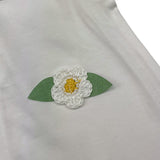 Ninnaoh Pagliaccetto Tinta Unita con Applicazioni per Neonata E25P54 BIANCO NINNAOH 