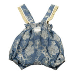 Coco' Et Mama' Salopette Tinta Unita con Ricami per Bambina MAIAJ AZZURRO COCO' ET MAMA' 