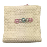 MARLU' coperta tinta unita con applicazioni Panna per Neonata IB1380 PANNA MARLU' 