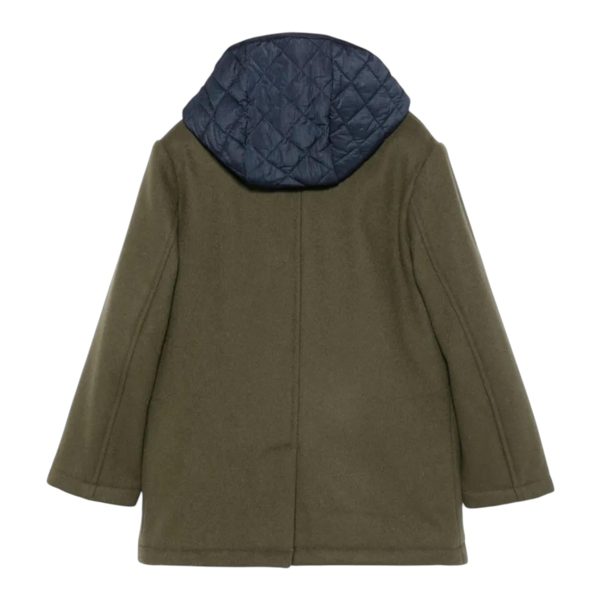 FAY cappotto sfoderabile tinta unita con bottoni Verde per Bambino FV2Q00 VERDE FAY 