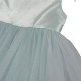 Isabel Abito Cerimonia Tinta Unita con Tulle per Bambina 23C262B VERDE ACQUA ISABEL 