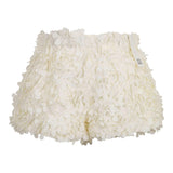 Dou Dou Short Tinta Unita con Applicazioni per Bambina DW6A99 PANNA DOU DOU 