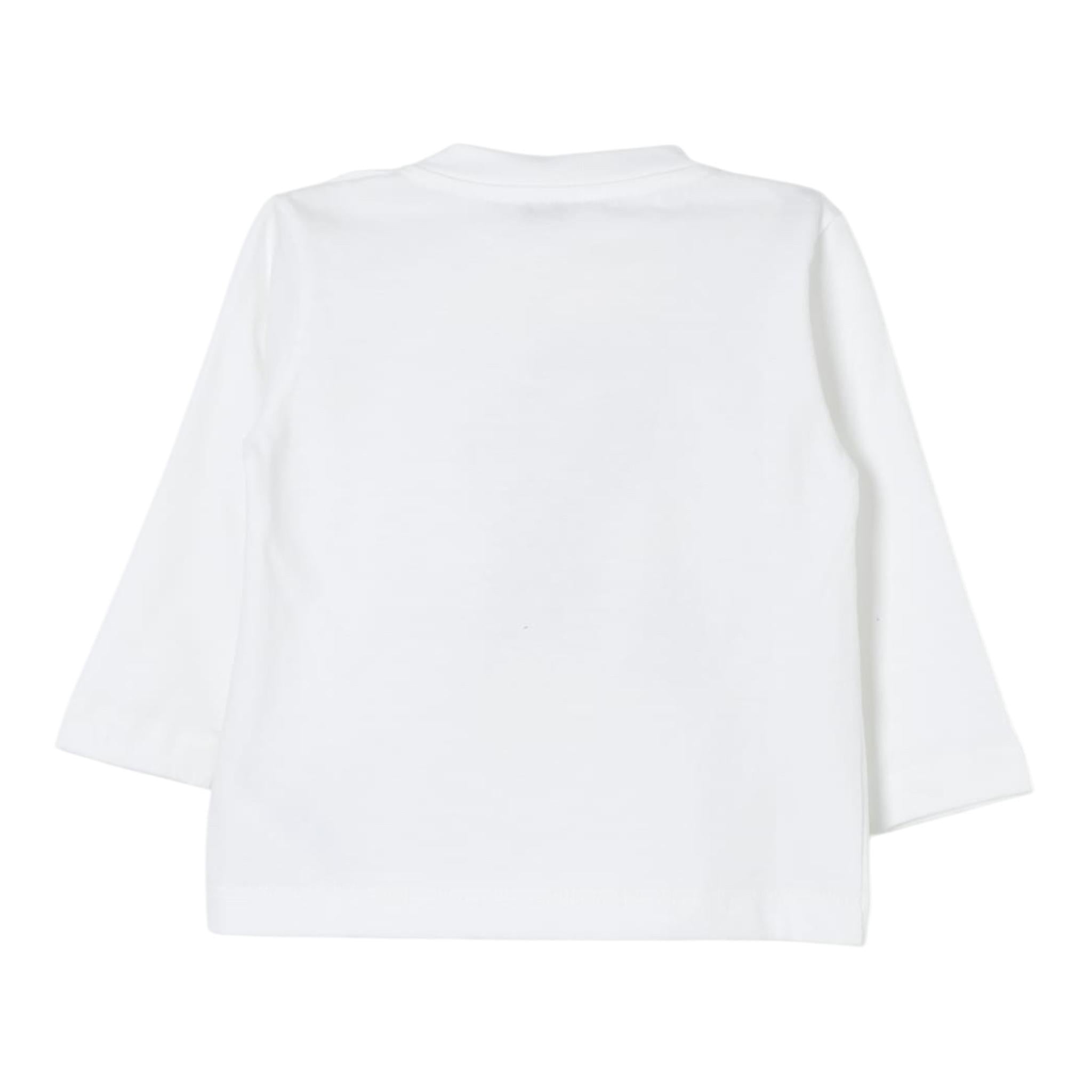 IL GUFO shirt girocollo tinta unita con stampa in contrast Bianco per Neonato A24TA357MF002 BIANCO IL GUFO 
