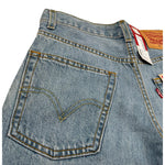 Levi'S Bermuda In Denim Tinta Unita con Girovita Regolabile per Bambino 8EK286X AZZURRO LEVI'S 