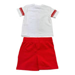 Daniele Alessandrini Completo 2 Pezzi T-Shirt-Bermuda Bicolore per Neonato 1296K00280 BIANCO/ROSSO DANIELE ALESSANDRINI 