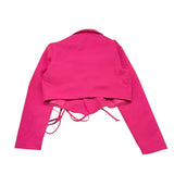 Met Giacca Modello Crop Tinta Unita per Bambina ME299 FUXIA MET 
