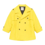DOU DOU cappotto tinta unita con bottoni Giallo per Bambina DV2Q20 GIALLO DOU DOU 