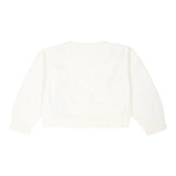 MOSCHINO cardigan tinta unita con applicazione Panna per Neonata MDW014 PANNA MOSCHINO 