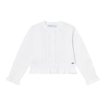 Mayoral Cardigan Tinta Unita con Ricami per Neonata 1383 BIANCO MAYORAL 