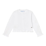 Mayoral Cardigan Tinta Unita con Ricami per Neonata 1383 BIANCO MAYORAL 
