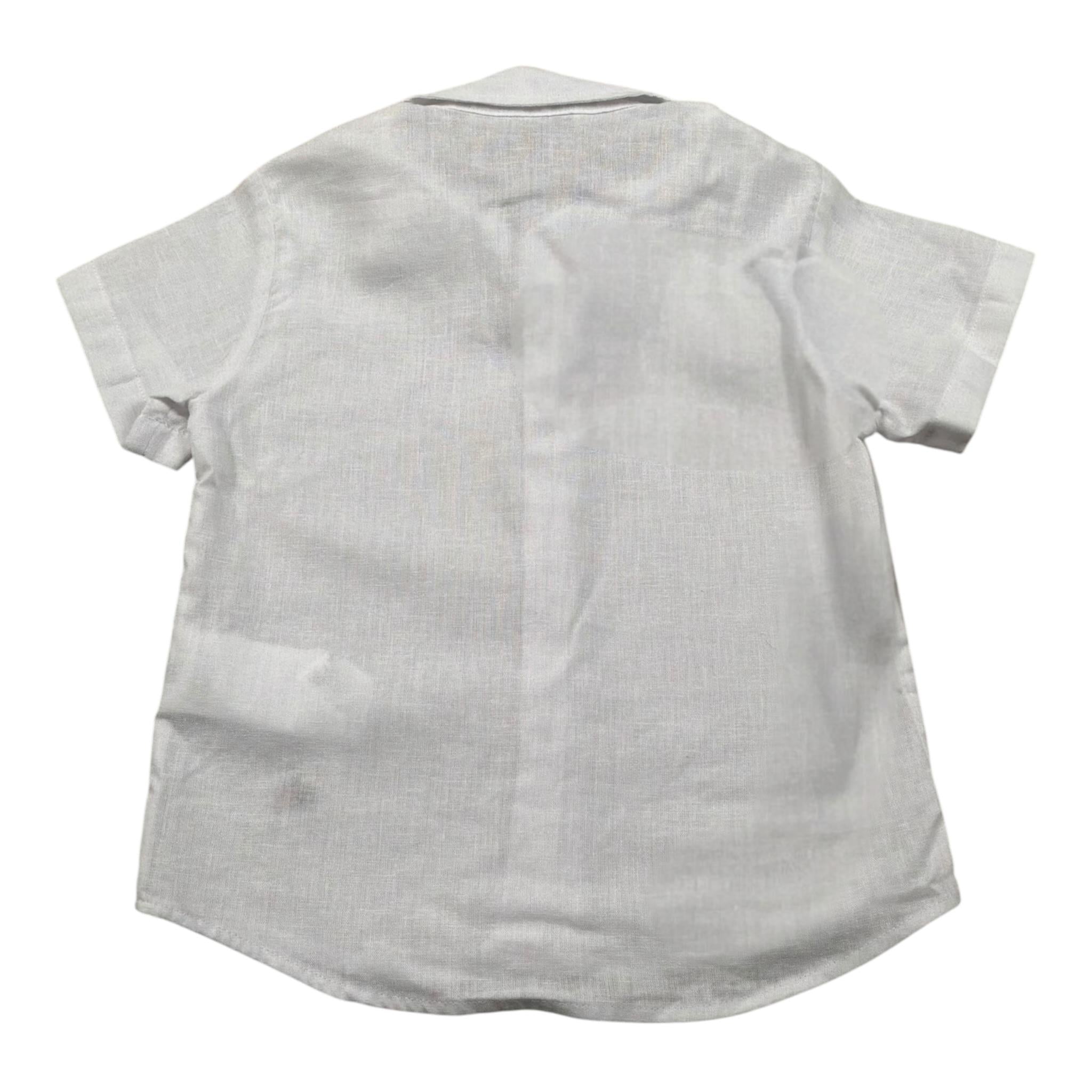 Manuel Ritz Camicia Mezza Manica Tinta Unita per Neonato MR2582 BIANCO MANUEL RITZ 