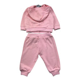 Moschino Completo 2 Pezzi Felpa-Pantalone Tinta Unita per Neonata MQK03N ROSA MOSCHINO 