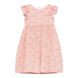 Il Gufo Abito Tinta Unita con Fantasia Fiori per Bambina P25VM791C4139 BIANCO IL GUFO 