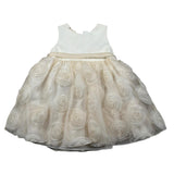 Please Abito Giromanica Tinta Unita con Tulle per Bambina AB33294G73 PANNA PLEASE 