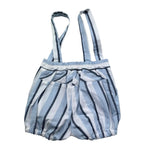 Manuel & Frank Salopette Bicolore con Fantasia A Righe per Neonato MF2338I BIANCO/BLU MANUEL & FRANK 