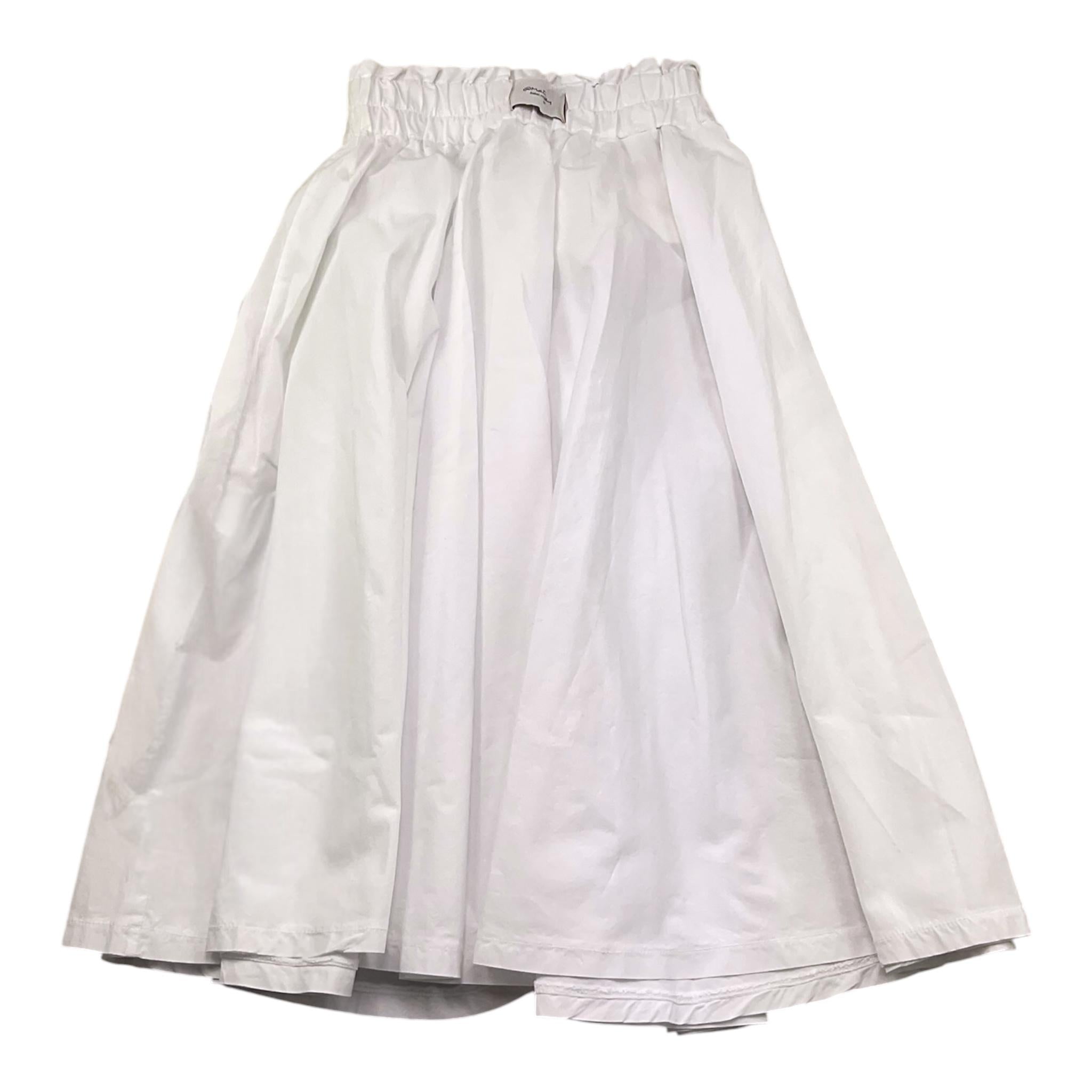 @Madilly Gonna Tinta Unita con Elastico In Vita per Bambina NIZZA BIANCO @MADILLY 