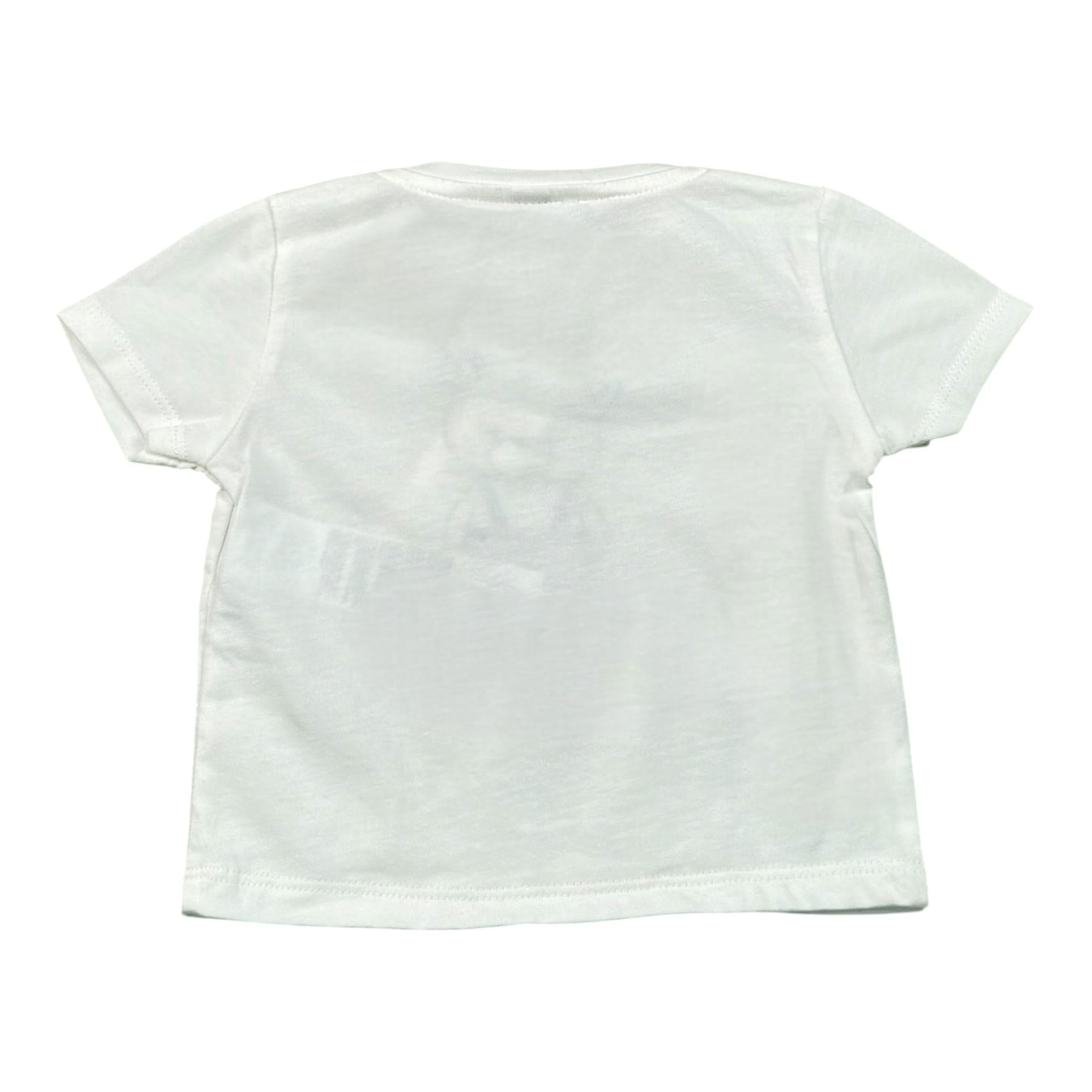 Please T-Shirt Tinta Unita con Stampa per Neonata MB12030G71 BIANCO PLEASE 