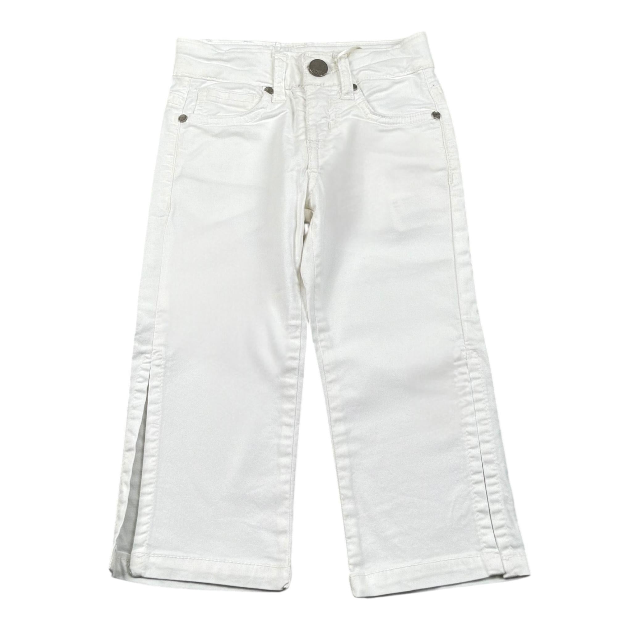 Fun & Fun Pantalone Tinta Unita con Girovita Regolabile per Bambina FNBPT14424 BIANCO FUN & FUN 