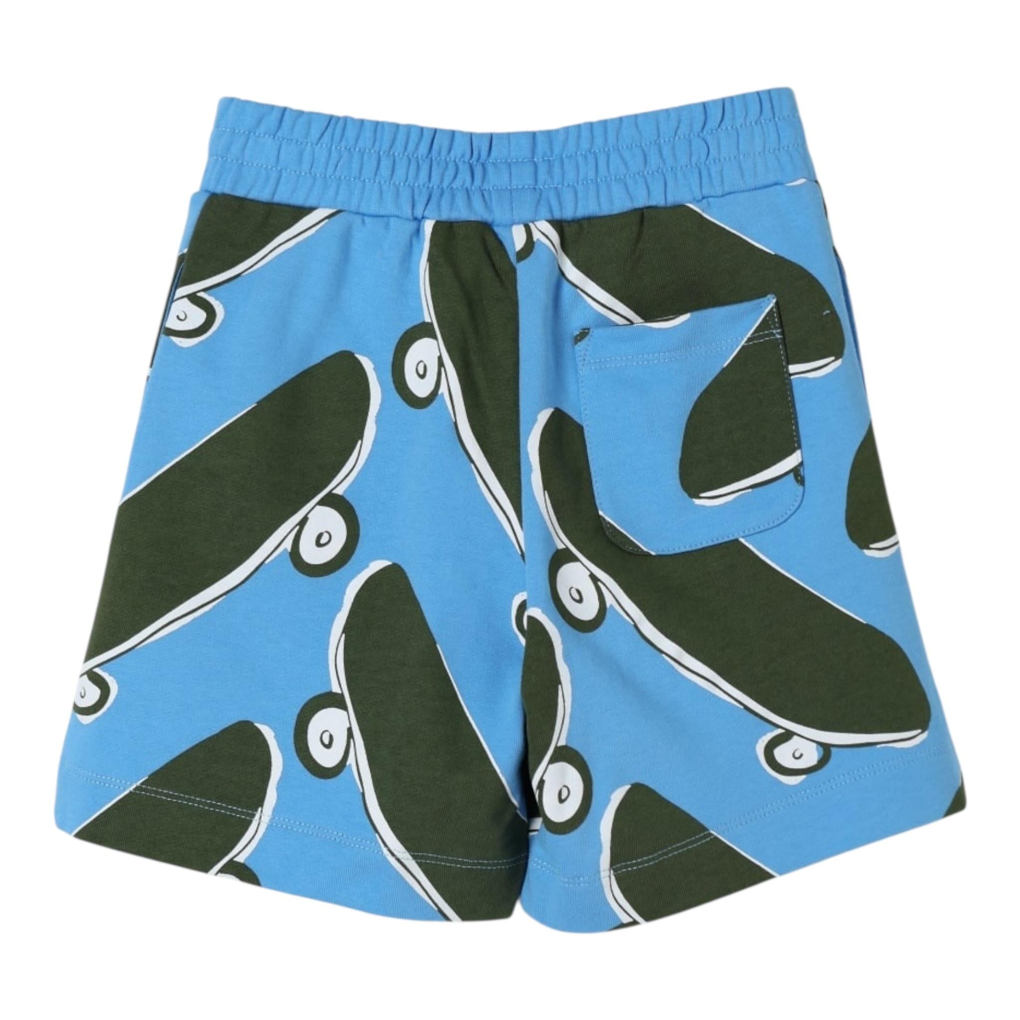 Stella Mccartney Bermuda Tinta Unita con Stampa per Bambino TW6Q59 COBALTO STELLA McCARTNEY 