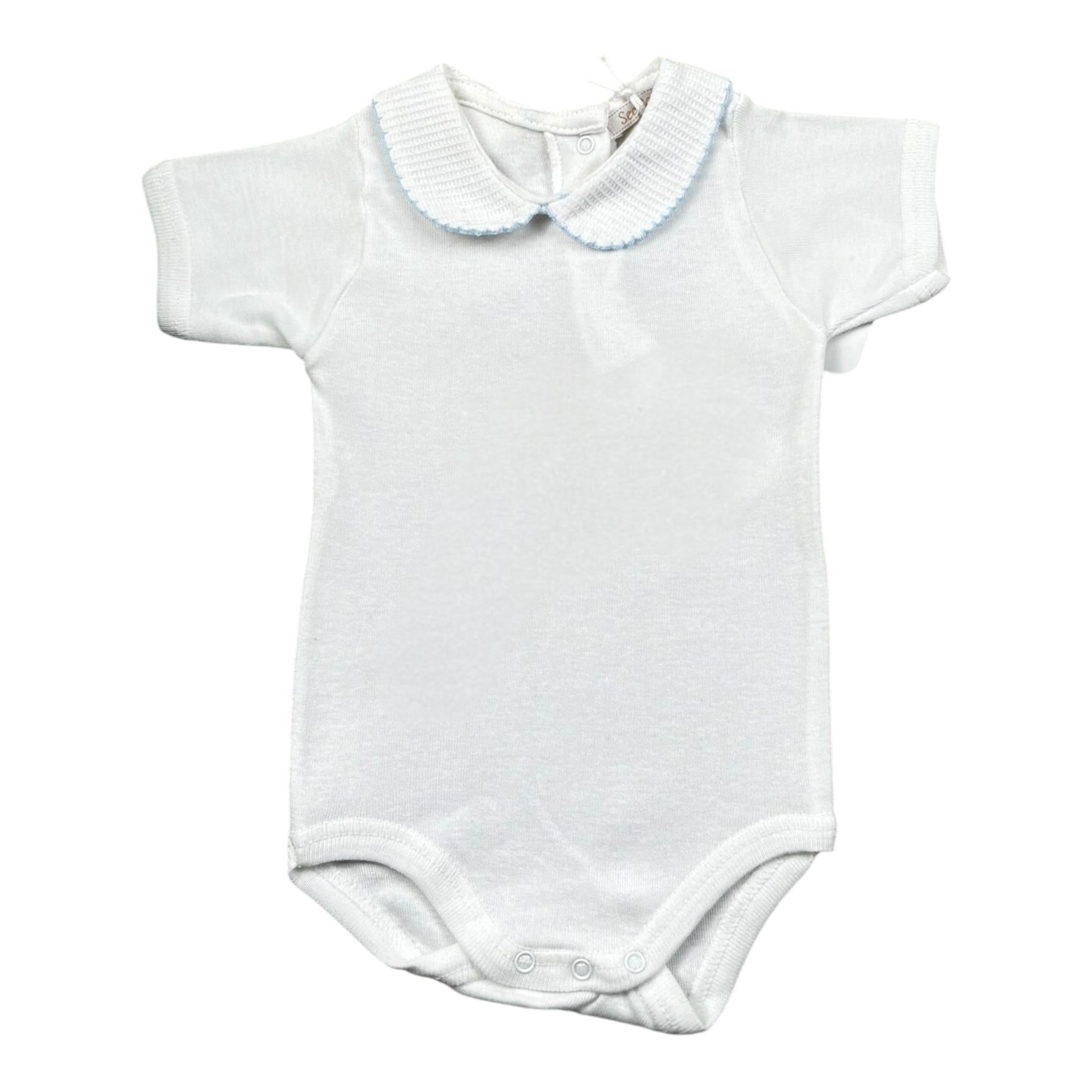 Seerose Body Tinta Unita con Colletto per Neonato 515 BIANCO SEEROSE 