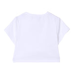 Twinset T-Shirt Girocollo Tinta Unita con Ricami per Neonata 251GJ2480XN BIANCO TWINSET 