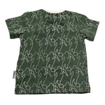 Bikkembergs T-Shirt Girocollo Tinta Unita con Stampe per Neonato BK2143 VERDE BiKKEMBERGS 