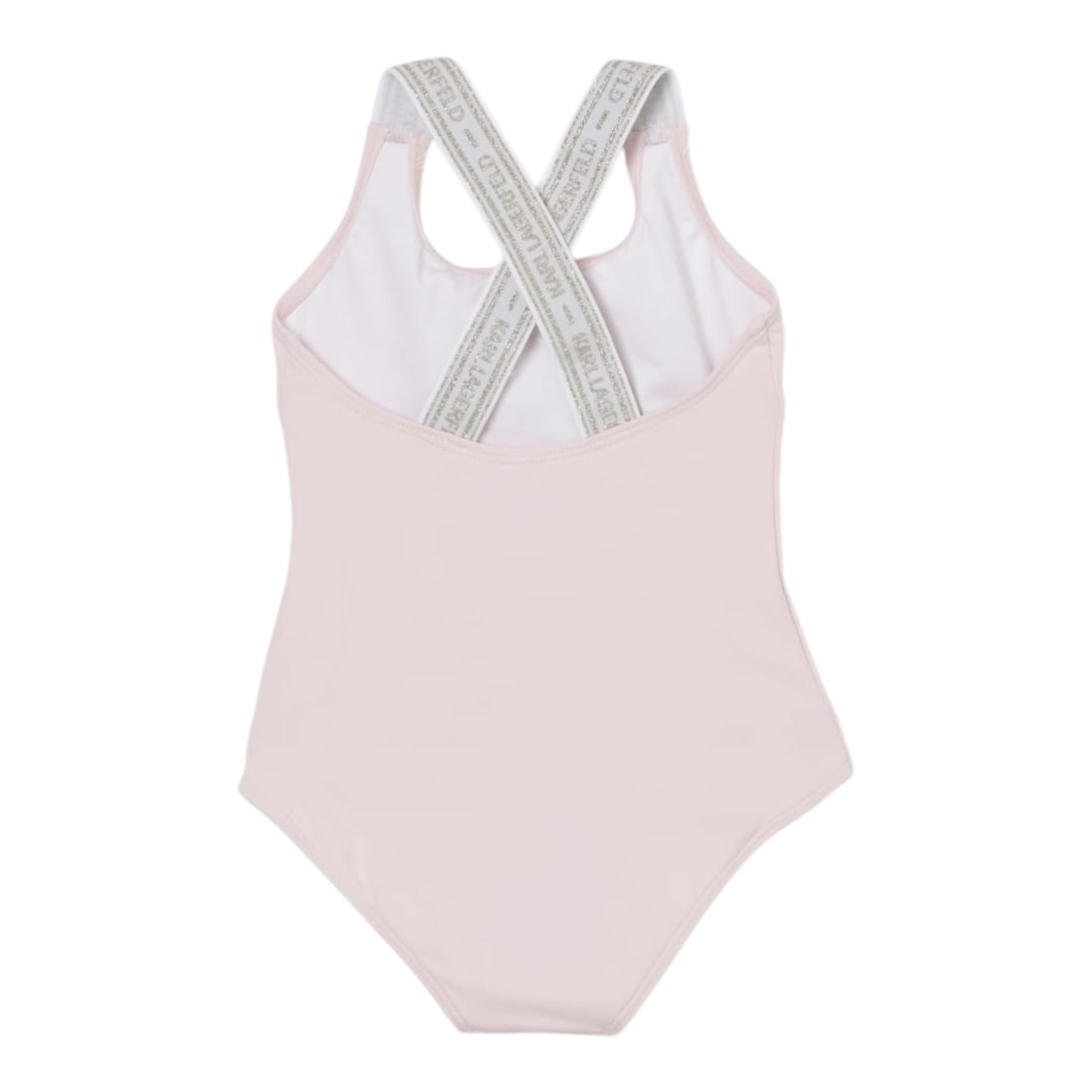 Karl Lagerfeld Costume Intero Tinta Unita con Stampe per Neonata Z30512 ROSA KARL LAGERFELD 