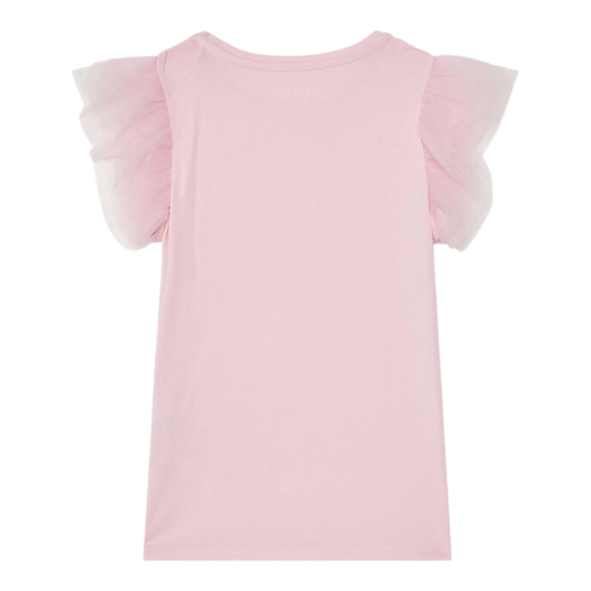 Guess T-Shirt Tinta Unita con Tulle per Neonata K5RI22K6YW4NXX ROSA GUESS 
