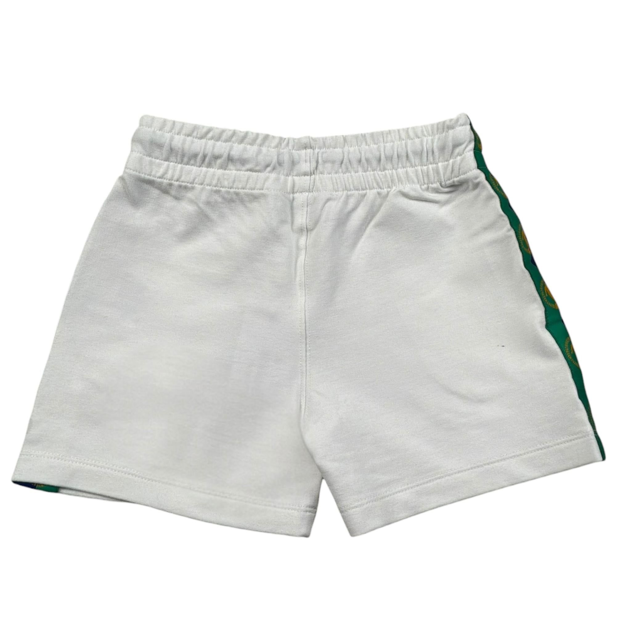 Bikkembergs Completo 2 Pezzi Felpa-Bermuda Tinta Unita per Bambino BK3017 BIANCO BiKKEMBERGS 