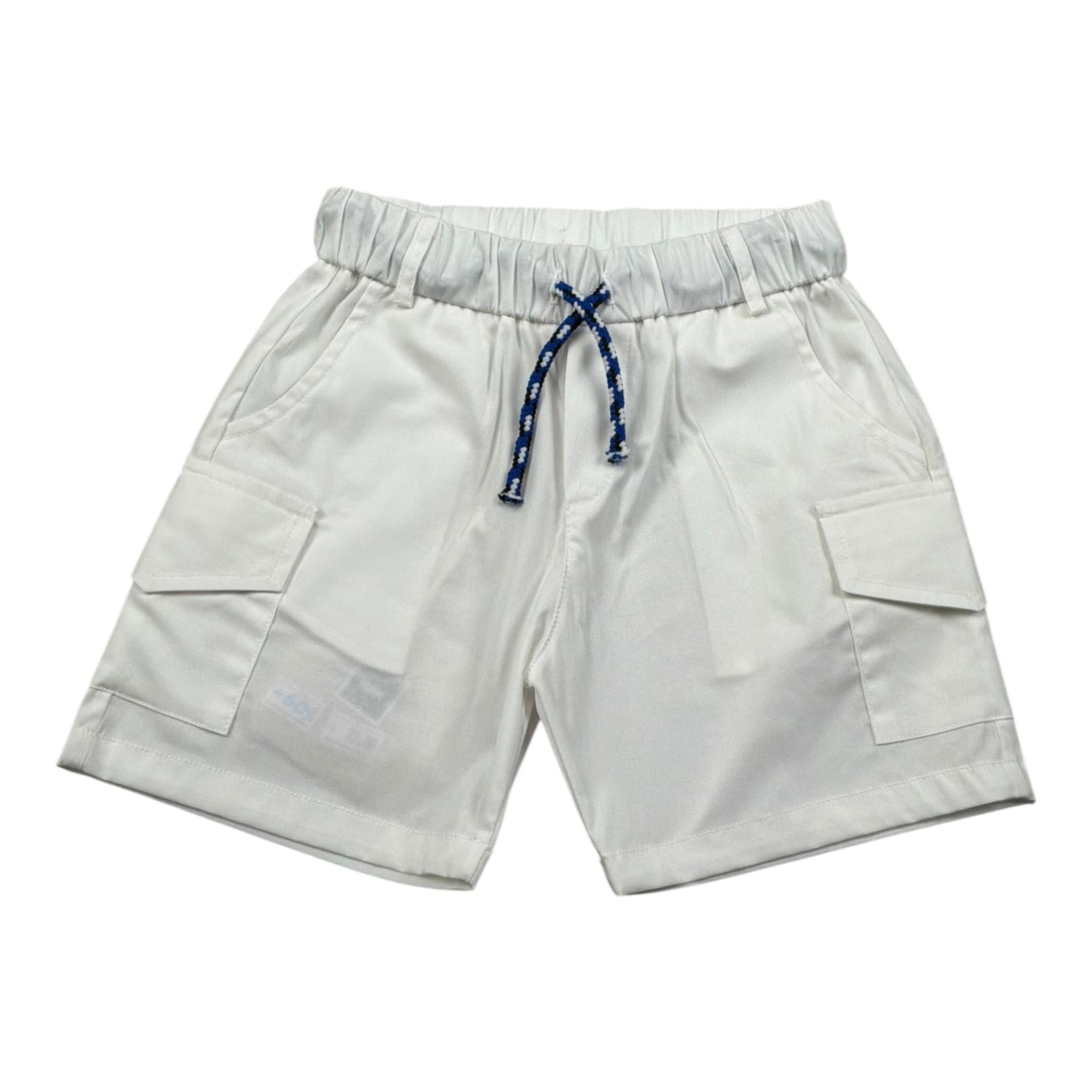 Nanan Bermuda Tinta Unita con Elastico In Vita per Neonato E2416712B BIANCO NANAN 