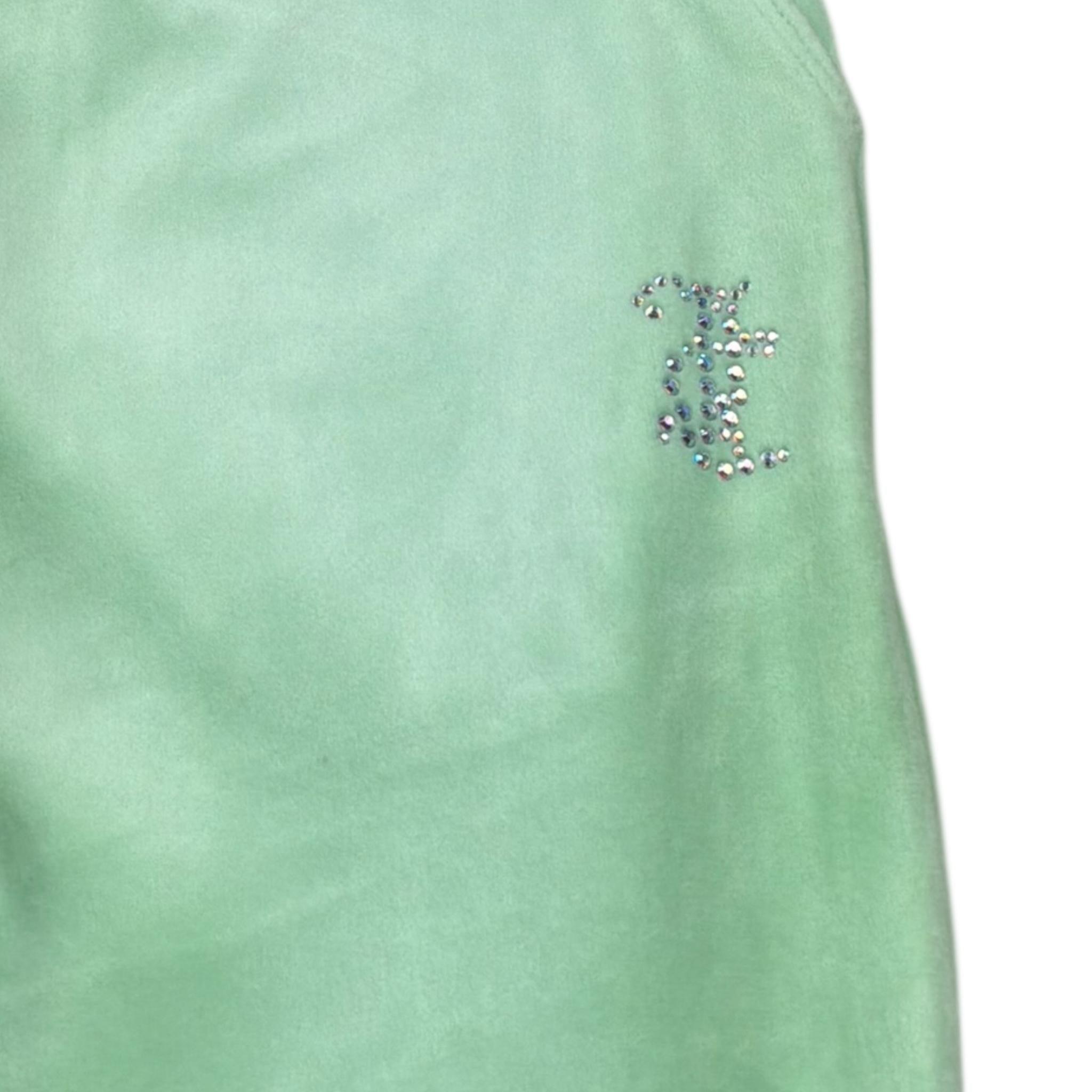 Juicy Couture Pantalone Tinta Unita In Velluto  per Bambina JBX6497 VERDE JUICY COUTURE 
