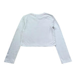 Juicy Couture Shirt Girocollo Tinta Unita con Stampa per Bambina JBX6619 BIANCO JUICY COUTURE 